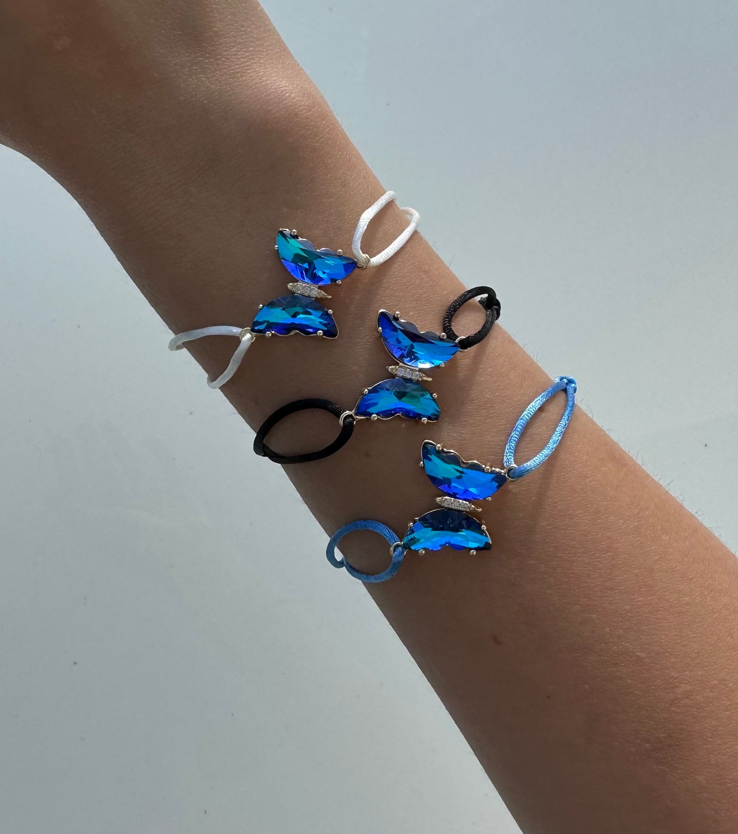 BRACELETS PAPILLONS BLEUS
