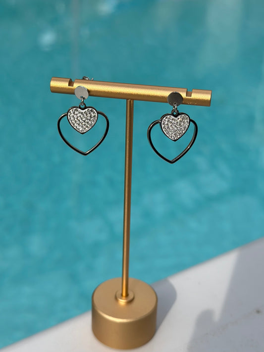 BOUCLES COEURS ARGENTÉES